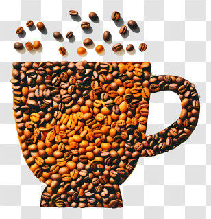 Coffee Beans Cup - Creative Coffee Beans Cup Design Transparent PNG