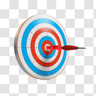 Target - Bullseye With Accurate Red Dart Transparent PNG