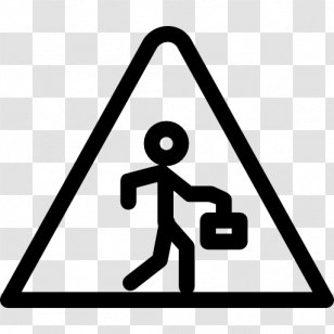 Traffic Sign Pedestrian - Signage - Bend Transparent PNG