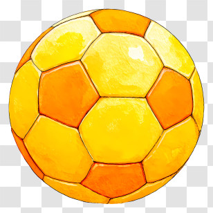 Yellow Soccer Ball - Yellow Soccer Ball Transparent PNG