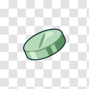 Icon - Green Tablet Medicine Illustration Transparent PNG