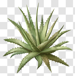 Aloe Vera Leaf - Aloe Vera Plant Illustration Transparent PNG