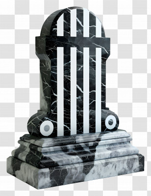 Grave - Black Marble Tombstone Transparent PNG