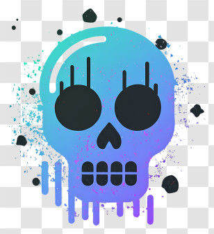 Cartoon - Colorful Skull Symbol Transparent PNG