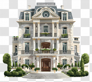 Luxury Real Estate - Elegant Luxury Mansion Transparent PNG