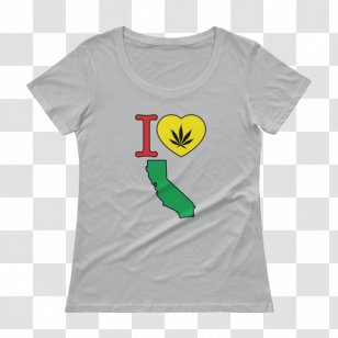 T-shirt Scoop Neck Clothing Woman - Active Shirt - Female Hemp Buds Transparent PNG