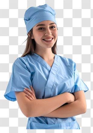 Nurse - Smiling Nurse In Uniform Transparent PNG