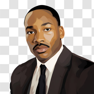 Martin Luther King - Illustration Of Businessman In A Suit Transparent PNG