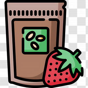 Oats - Strawberry And Seeds Food Icon Transparent PNG