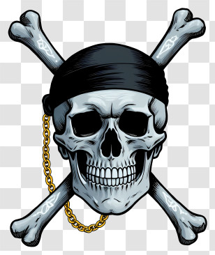 Pirate Skull And Crossbones - Pirate Skull With Crossbones Transparent PNG