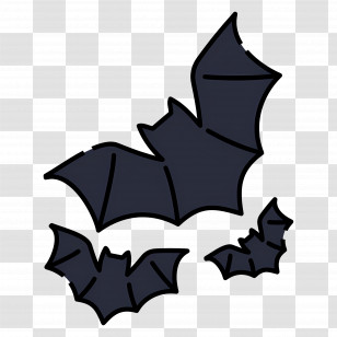 Halloween Bat - Flying Bat Silhouettes For Halloween Transparent PNG