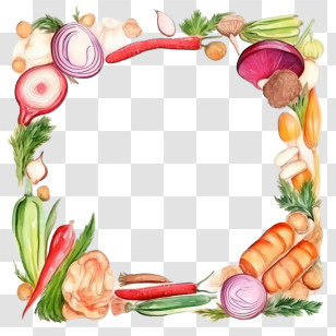World Food Day
 - Vegetable Border Illustration For Food Art Transparent PNG
