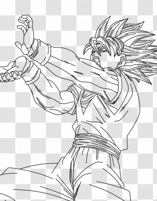 goku and vegeta black and white