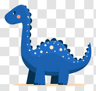 Cute Blue Dinosaur - Blue Cartoon Dinosaur Transparent PNG