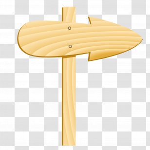 Wood Arrow - Material - Vector Sign Transparent PNG