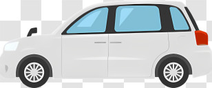 Icon - White Car Illustration Transparent PNG