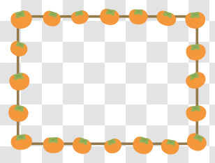 Food Frame - Orange Fruits Frame Transparent PNG