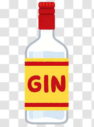 Wine - Gin Bottle For Drinks Transparent PNG