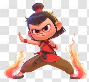 Kung Fu - Fierce Martial Arts Girl Transparent PNG