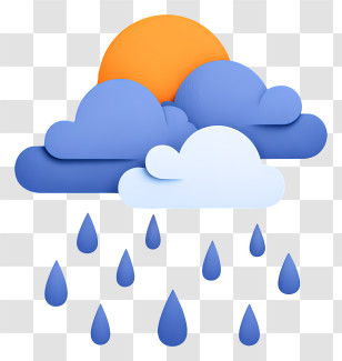 Rainstorm With Gray Clouds - Clouds With Rain And Sun Transparent PNG