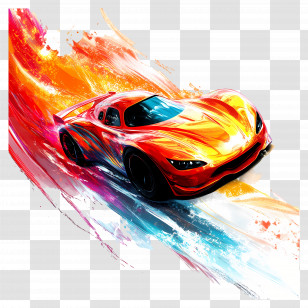 Hot Wheels - Red Racing Car In Motion Transparent PNG