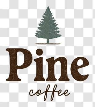 Pine Coffee Logo - Pine Coffee Logo With Tree Transparent PNG