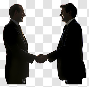 Shaking Hands - Silhouette Of Business Handshake Transparent PNG