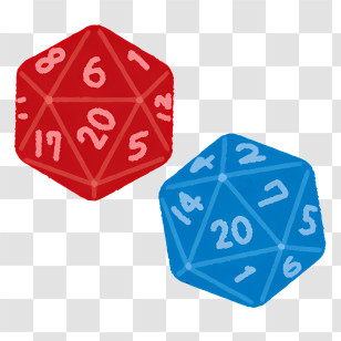 Toy - Red And Blue Dice For Games Transparent PNG