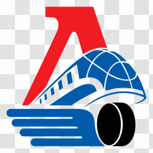 Lokomotiv Yaroslavl Logo - Hockey Team Logo With Train Theme Transparent PNG