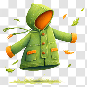 Floating Green Jacket - Floating Green Hooded Jacket Transparent PNG
