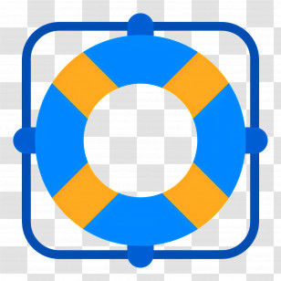 Lifebuoy - Blue And Yellow Lifebuoy For Safety Transparent PNG