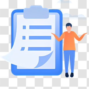 Checklist - Person With Clipboard Illustration Transparent PNG