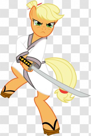 Applejack Pinkie Pie Pony Rainbow Dash Fluttershy - Lauren Faust - Katana Transparent PNG
