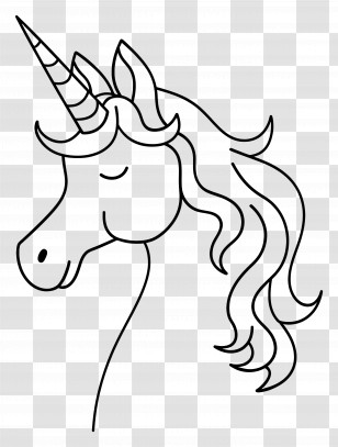 Unicorn - Unicorn Outline Illustration Transparent PNG
