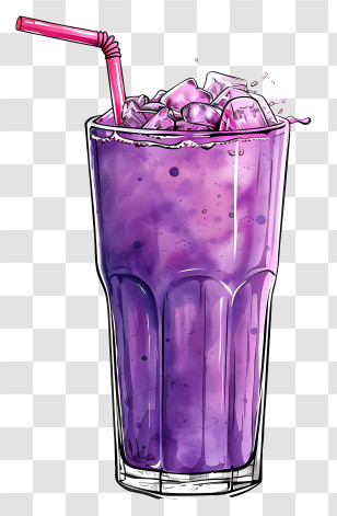 Solkadhi Drink - Refreshing Purple Drink Illustration Transparent PNG
