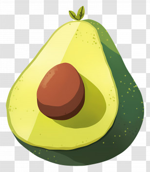 Avocado - Avocado With Seed Illustration Transparent PNG