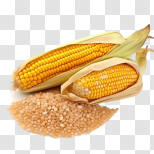 Corn - Fresh Yellow Corn With Grains Transparent PNG