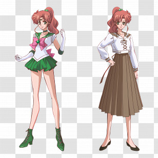 Sailor Moon - Anime Character In Green And White Outfit Transparent PNG