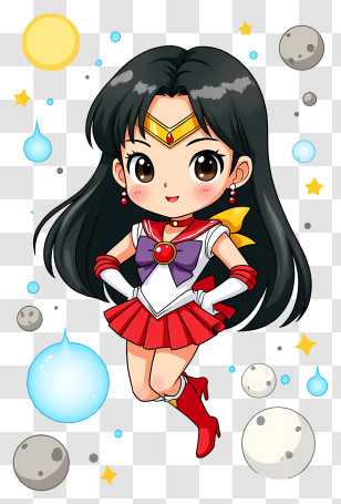 Sailor Moon Girl - Cute Chibi Sailor Girl Transparent PNG