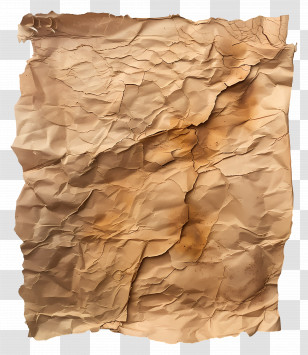 Brown Torn Paper - Wrinkled Brown Paper For Art And Craft Transparent PNG