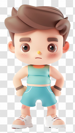Fitness Man - Cartoon Boy In Sportswear Transparent PNG