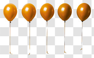 Gold Balloons - Yellow Balloons Transparent PNG