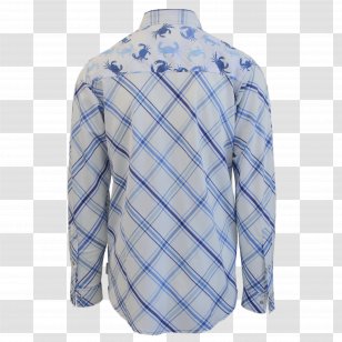 Clothing Dress Shirt Tartan Fishing - Blue - Fisherman Transparent PNG
