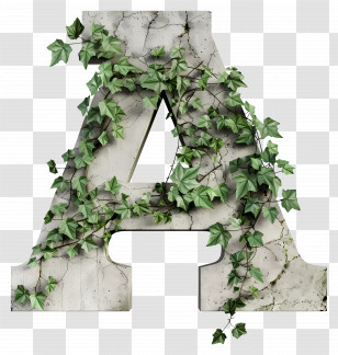 Letter A - Letter A With Ivy Design Transparent PNG