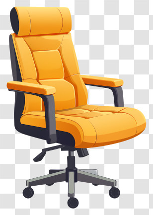 Office Chair - Modern Yellow Office Chair Transparent PNG