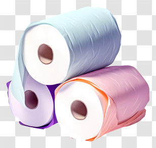 Pastel Toilet Tissue - Pastel Colored Toilet Paper Rolls Transparent PNG