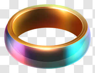 Futuristic Ring - Colorful Ring Object Transparent PNG