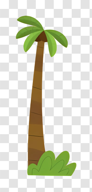 Palm Tree - Cartoon Palm Tree Illustration Transparent PNG