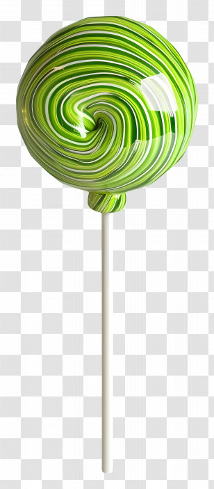 Lollipop - Green Swirl Lollipop Transparent PNG