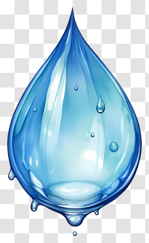 Watercolor Water Drop - Dripping Water Drop With Realistic Effect Transparent PNG